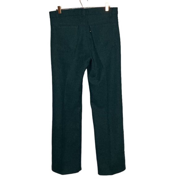 Vintage 70s Levi's Black Tab Men's 36 X 30 Dacron Polyester Blue Bootcut Pants - Picture 2 of 5